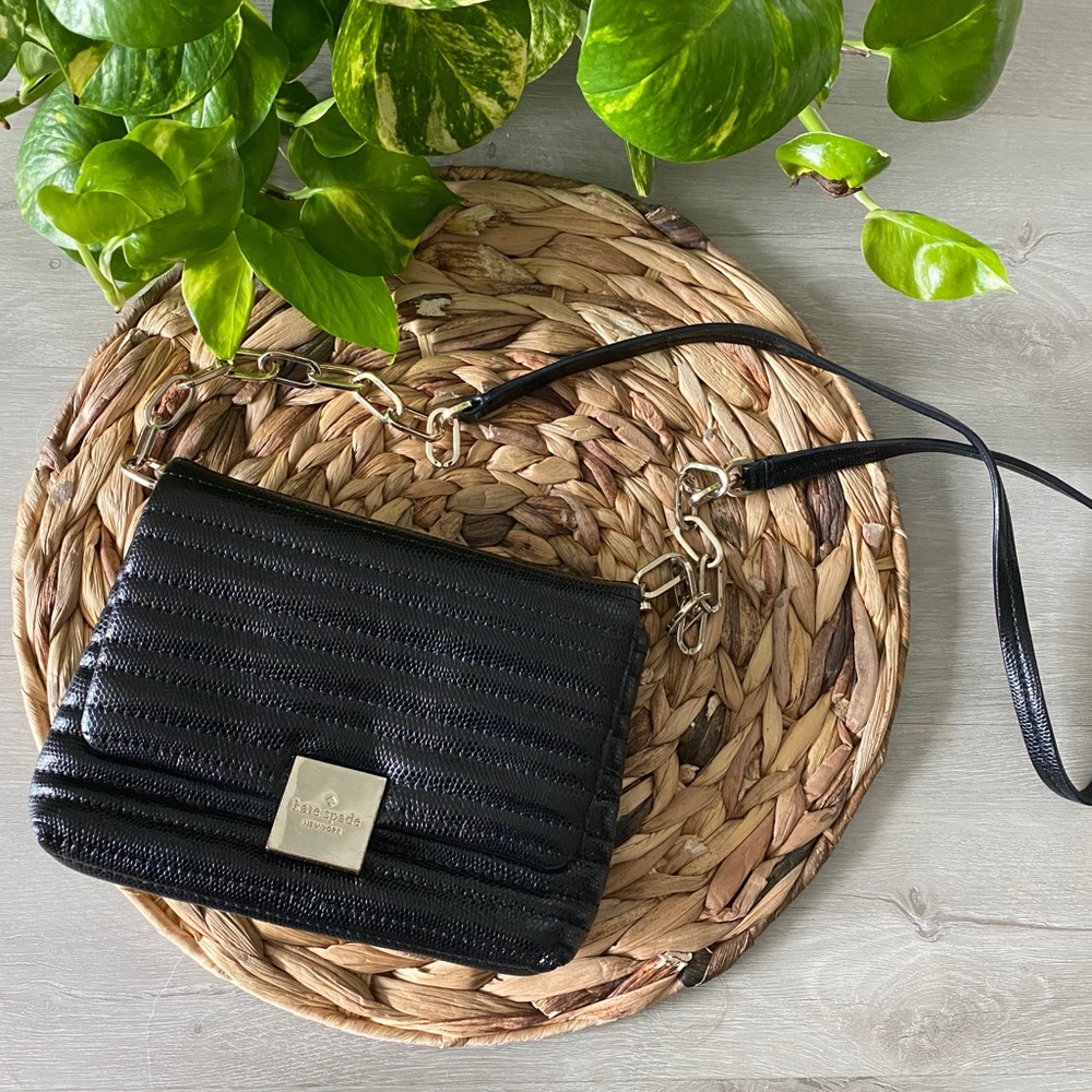 Black and Gold Kate Spade Crossbody Bag